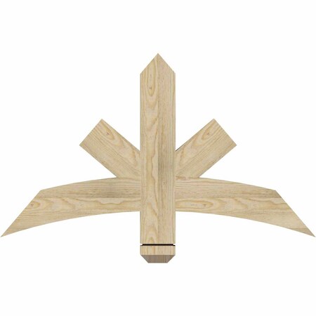 Ekena Millwork Alberta Rough Sawn Timber Gable Bracket, Douglas Fir, 36"W x 21"H x 2"D x 4"F, 14/12 Pitch GBW036X21X0204ALB00RDF